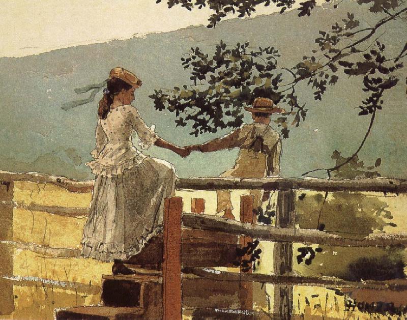 Winslow Homer On the ladder china oil painting image